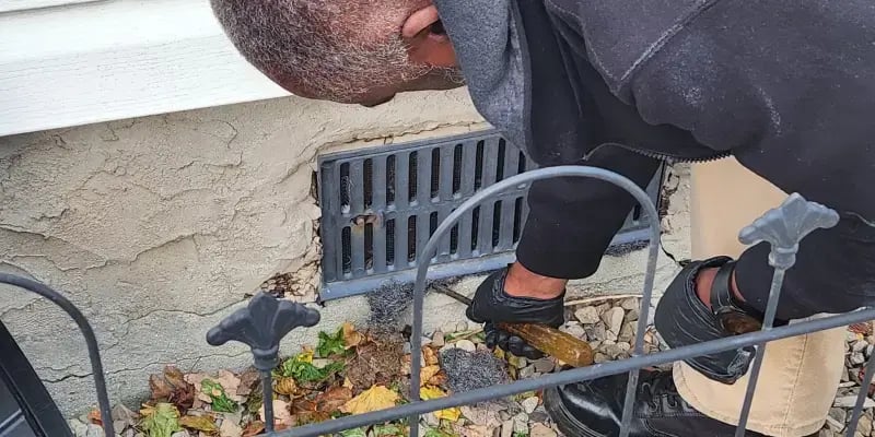 closing rodent entry point