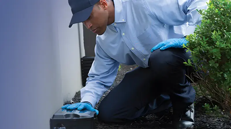 EM Pest Control technician providing ongoing rodent control