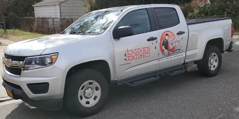 EM Pest Control service truck for ongoing pest protection